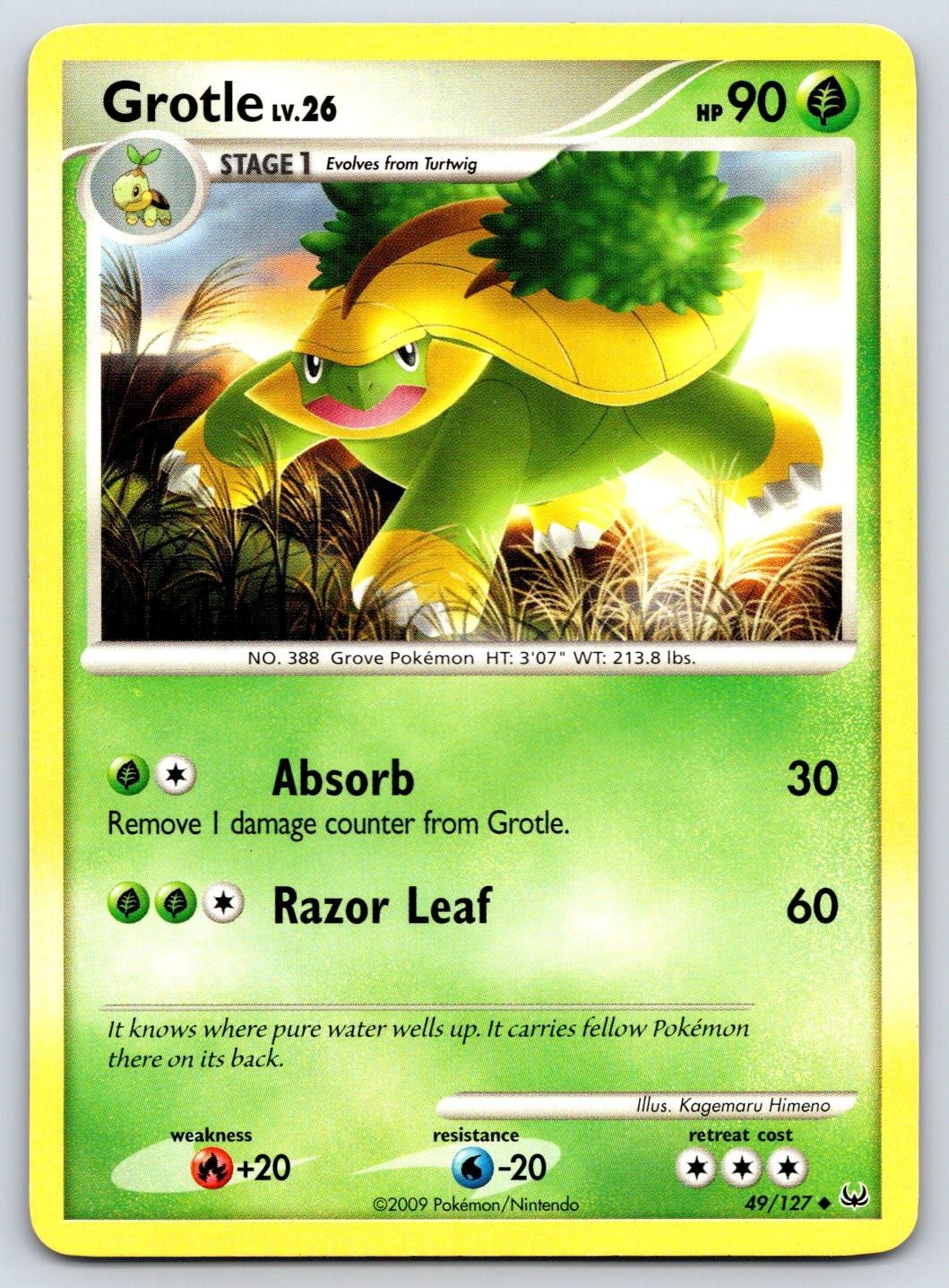 Grotle 49/127 Uncommon Platinum Pokemon Moderately Played
