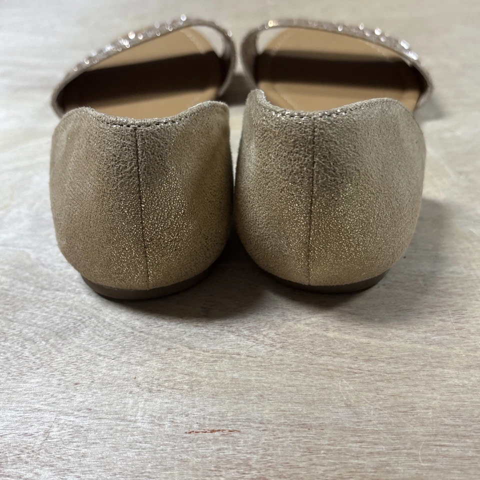 Sandalias planas Andiamo Slide para mujer talla 7,5 anchas con pedrería de oro rosa Foto 4 de 4