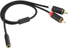 3.5mm to 2 RCA Splitter Cable,3.5mm Female to 2 RCA Male Audio Stereo Adapter...