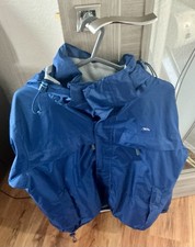 Mens Trespass Jacket Size Large Blue Waterproof Windproof And Taped Seams TP50