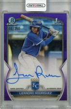 2023 Topps Bowman Lizandro Rodriguez Chrome Prospect Auto Purple /250