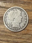 SILVER 1899  Barber Quarter   Very Good circulated condition