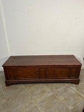 CASSAPANCA ANTICA DEL  1700 LEGNO NOCE MASSELLO FATTA TUTTA A MANO  PANCA BAULE.