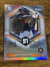 DAKOTA JORDAN 2026 Bowman #BTP-91 Top Prospects Silver Refractor