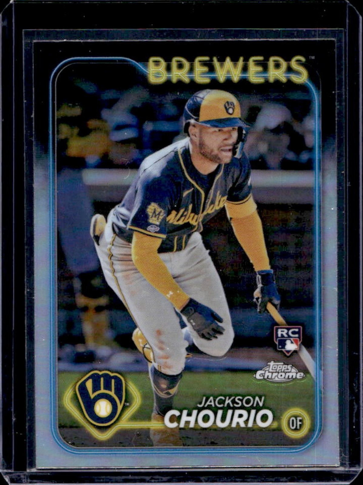 2024 Topps Chrome Jackson Chourio RC Refractor Rookie #161 Brewers