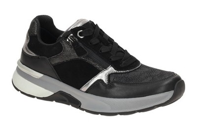 Gabor Schuhe ROLLINGSOFT schwarz Damenschuhe bequeme Schnür-Halbschuhe 76.847.67