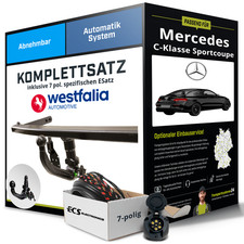 Für MERCEDES C Sportcoupe Typ C205 Anhängerkupplung abnehmbar +eSatz 7pol 15-