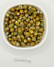 Glass Bead "Bumblebee" Mix Rounds Barrels Jewelry Crafts Bracelets 120 beads/4oz