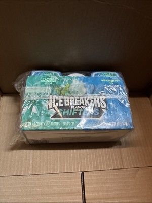 (6) ICE BREAKERS Flavor Shifters Wintergreen To Coolmint Gum 40 In Each, 02/26