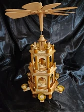 BRUBAKER Christmas Pyramid 3-Tier - 18 Inches - Designed in Germany W/BOX