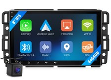 8in Android Auto 14 4+64 for GMC Sierra CarPlay Head Unit Stereo GPS Sat Navi BT