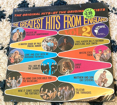 The Greatest Hits from England Vol.2 LP Parrot/US w/Them/Zombies... Still Sealed