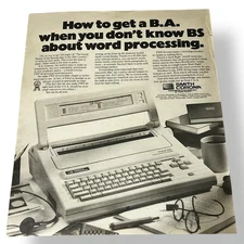 1988 Smith Corona Word Processor Original Vintage Print Ad J