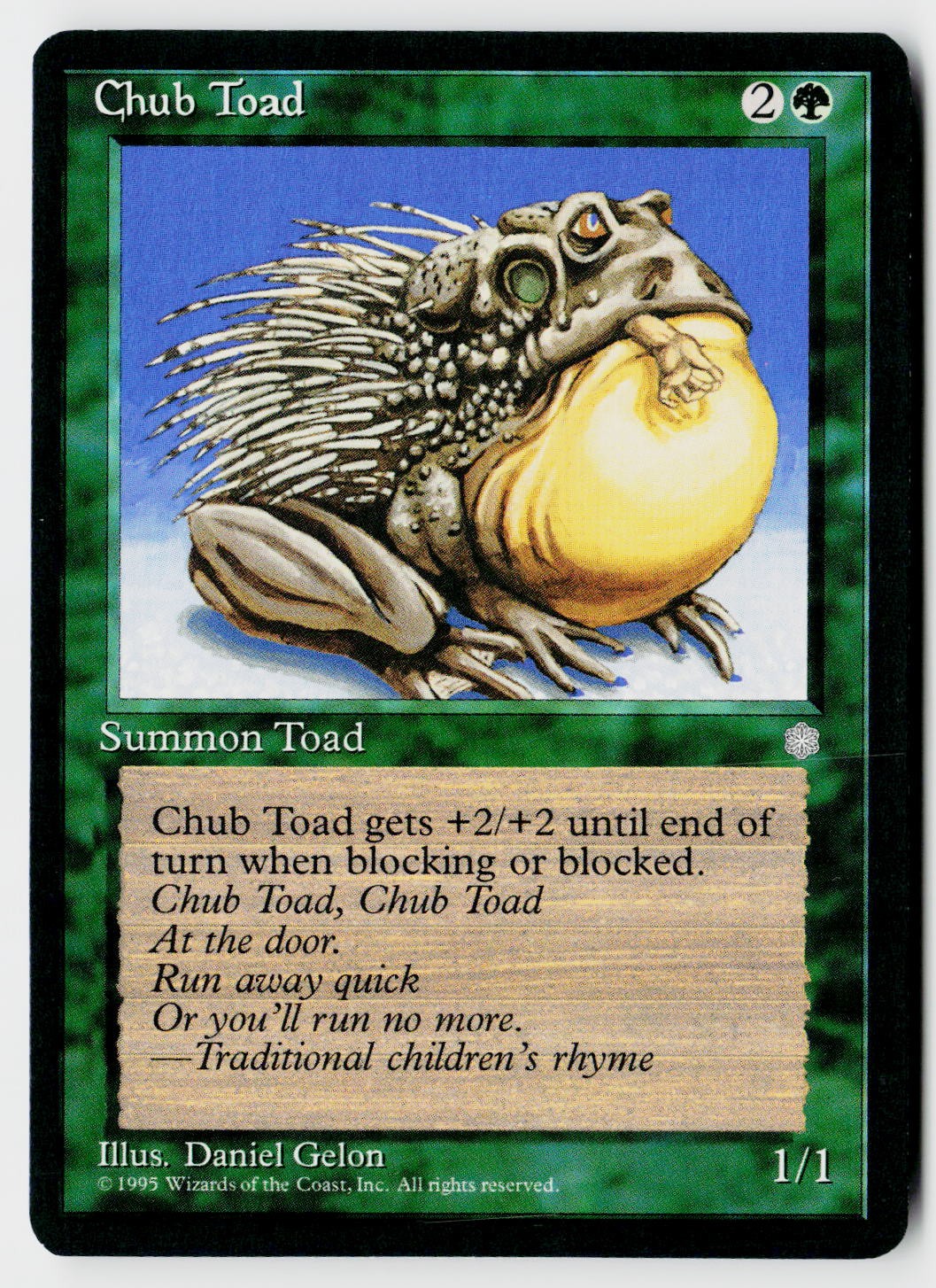 MTG Ice Age # Chub Toad Near Mint or Better