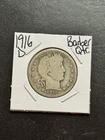 1916 D Barber Silver Quarter Good Better Date U.S. 25c Type Coin (Raw18323)