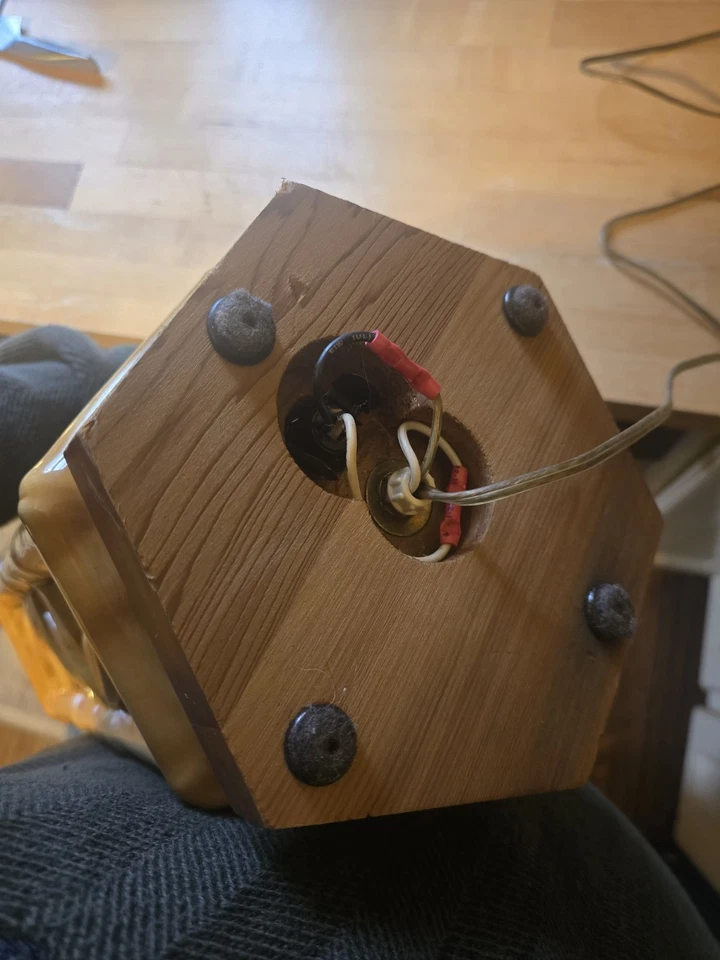 Vintage Bamboo Porcelain Table Lamp Hollywood Regency Pagoda Style MCM - Image 4 of 4