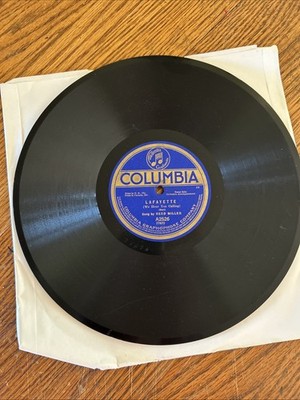 Reed Miller/ Arthur Fields 78rpm single 10-inch   Columbia #A2389 LAFAYETTE/ ALL