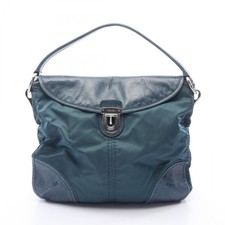 Prada Tessuto Vitello Shoulder Bag Women Green One Size