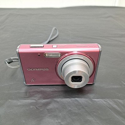 Vintage Olympus Fe-4020 Pink 4X Wide Compact Digital Camera With