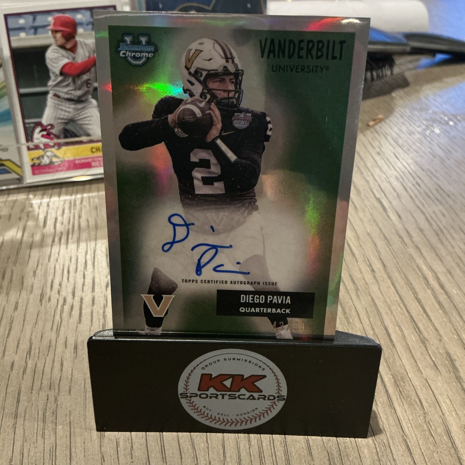 DIEGO PAVIA 2025 Bowman U Chrome Football 1955 Bowman Auto Variation /99