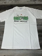 Vintage All Sport Indiana Landscape Basketball Cow Pacers Hoosiers Joke Shirt XL