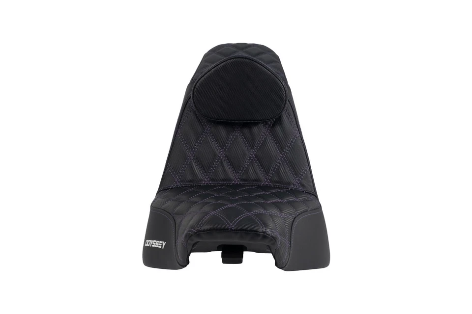 Odyssey Harley-Davidson Leather Seat w/Backrest Purple 2018-25 Low Rider S - Image 2 of 4