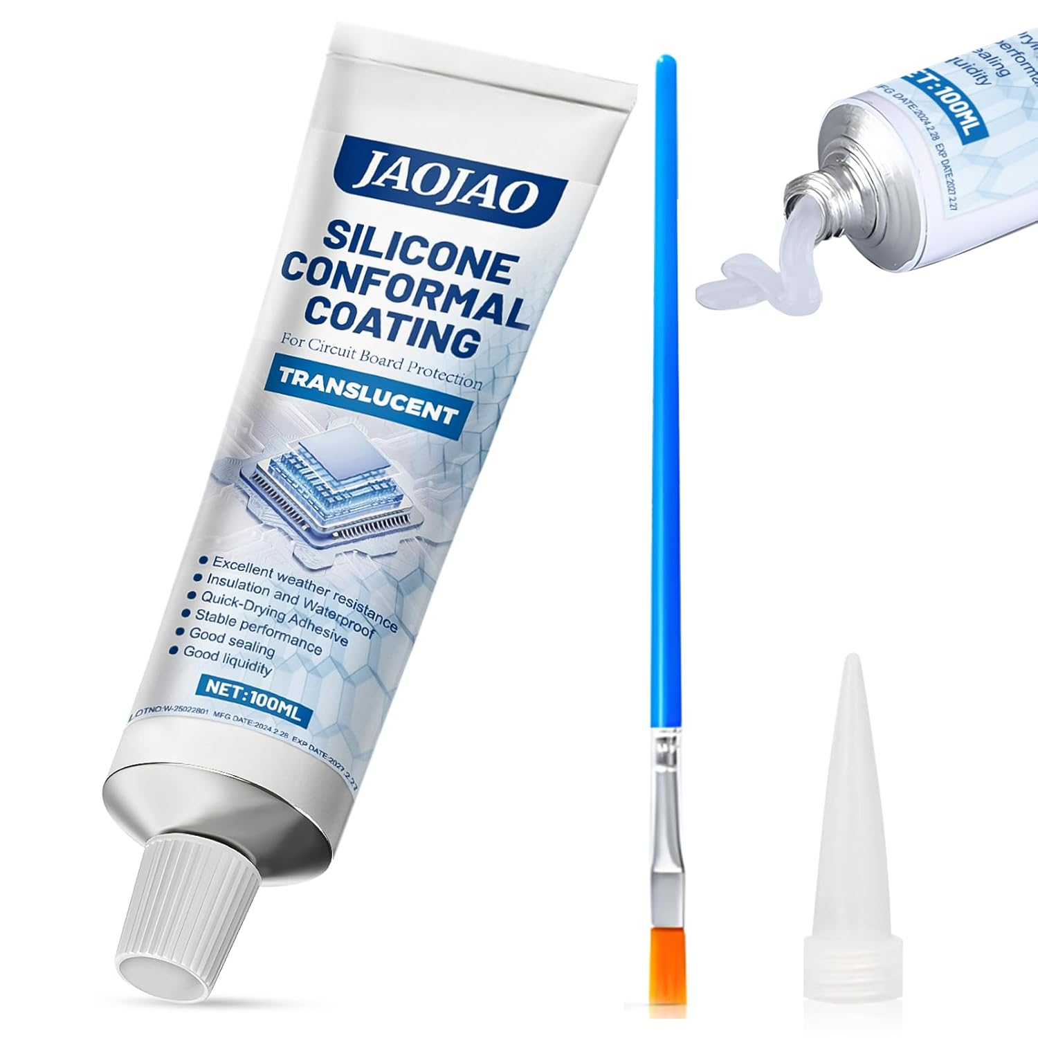 Silicone Conformal Coating Sealant Transparent Waterproof Electronics 100ml