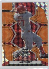 2022 Panini Mosaic Reactive Orange Mosaic Prizm Mike Trout #98 0c6