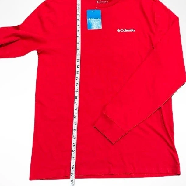 Camiseta Columbia "Elements of Hiking" Manga Larga Roja Para Hombre Grande Nueva Con Etiquetas Foto 4 de 4