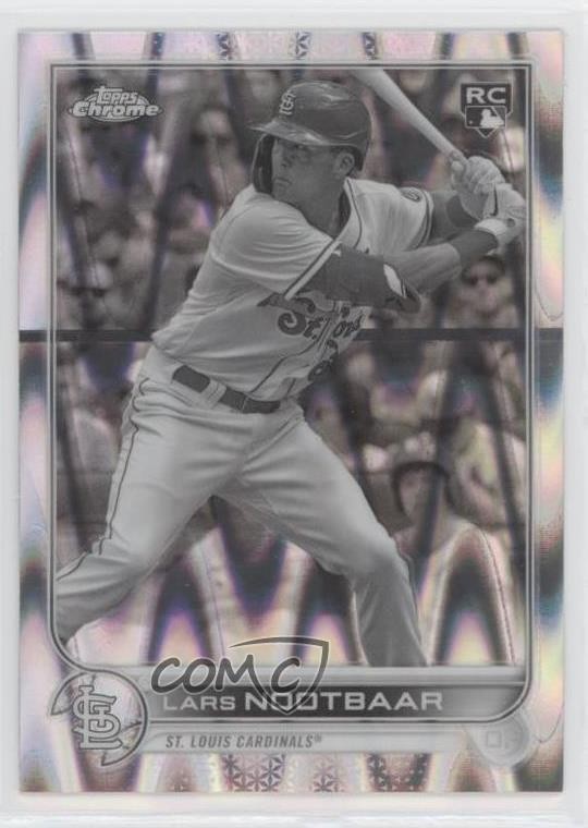 2022 Topps Chrome Sonic Black & White RayWave Refractor Lars Nootbaar #19 12g7