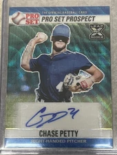 2021 Pro Set Metal Blue Wave #PSO-CP1 Chase Petty #/30 Auto Autograph REDS