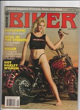 Easyriders Presents BIKER Magazine, August 1991; complete w/pin up; VG-FN