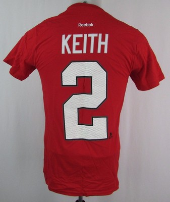 Chicago Blackhawks Men's Small #2 'Keith' Player T-Shirt NHL Reebok Red