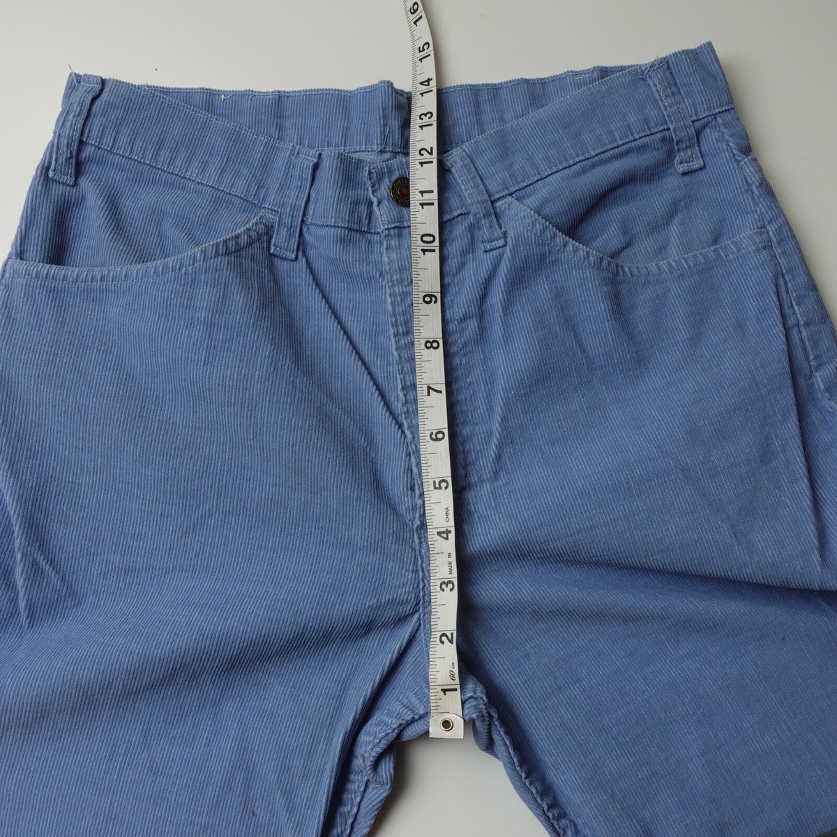 Vintage 70s Levis 519 White Tab Corduroy Pants Straight Blue 31x30 