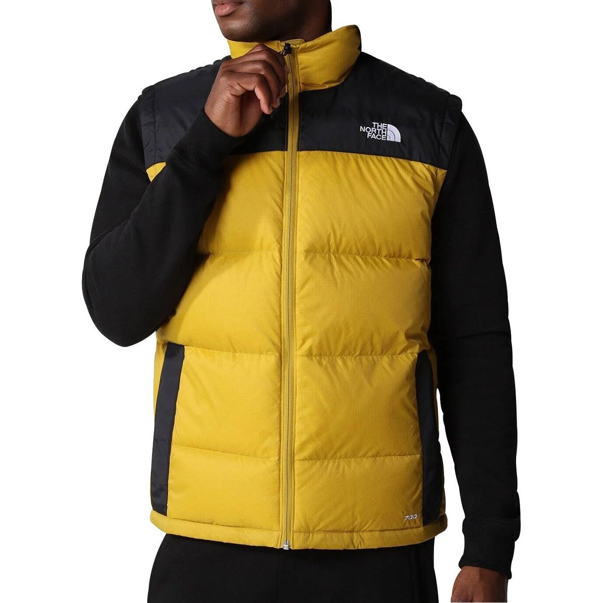 The North Face Diablo Mens Down Gilet Yellow Outdoor Lightweight Walking  Coat