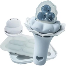 Moonkie Baby Fruit Feeder with Freezer Tray 1 Pack + Tray, C-Sky Blue 