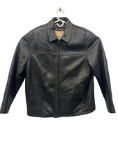 Columbia Sportswear Mens 100 Leather Brown Heavy Lined Jacket Size XL Zip