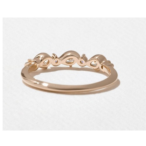 Diamond Gold Ring 14k Rose 0.60 Carat Certified GLI HRD Lab Created - Picture 3 of 11