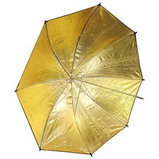 33 inch Black and Gold Reflective Lighting Umbrella for Flash Photography Studio