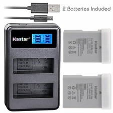 Kastar 2 Battery LCD Dual Charger for Nikon EN-EL14A EL14A Nikon D5200 DSLR