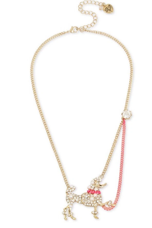 Betsey johnson poodle best sale necklace