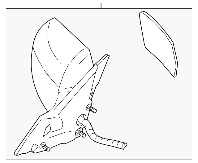 Genuine GM Mirror Assembly-O/S Rear View                  *White 25763040