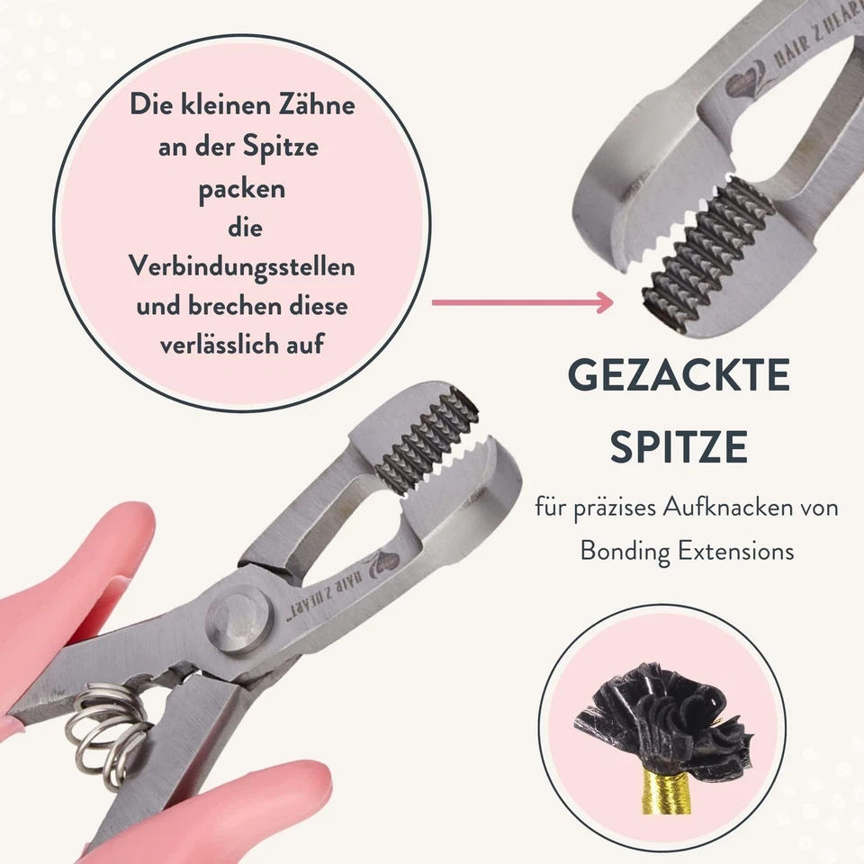 Bonding Zange zum Entfernen von Keratin Haarverlängerungen Extensions Entfern... - Bild 2 von 4