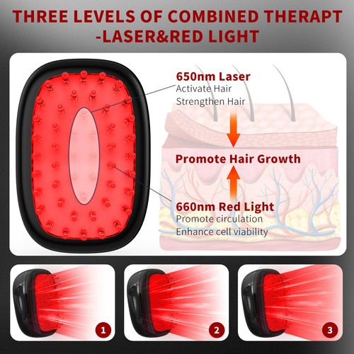 Laser Comb Hair Regrowth Thickening Treatment Infrared Hair Growth Brush Device - Picture 5 of 10
