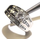 GIA 14K white gold princess diamond engagement 2.02ct Natural ring 8.5g estate — photo 9