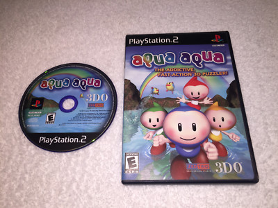 AquaAqua (Sony PlayStation 2, 2000) PS2 Black Label Game in Case Excellent!