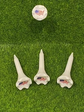 1.5” USA FLAG Golf Tee Evolution PTS Plastic Shortee Stars & Stripe