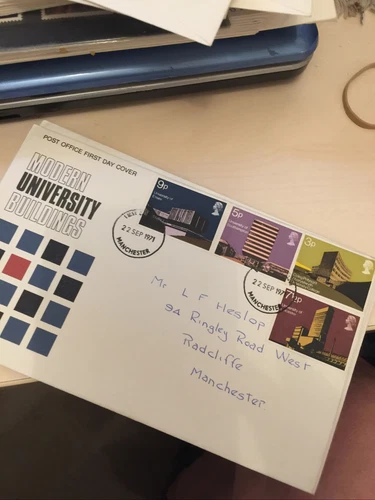 GB FDC 1971 MODERN UNIVERSITY BUILDINGS First Day Cover Manchester Postmark