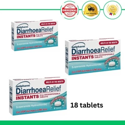18 Tablets GENERIC - Imodium Instants Relief From Diarrhoea In Less Than 1 Hour