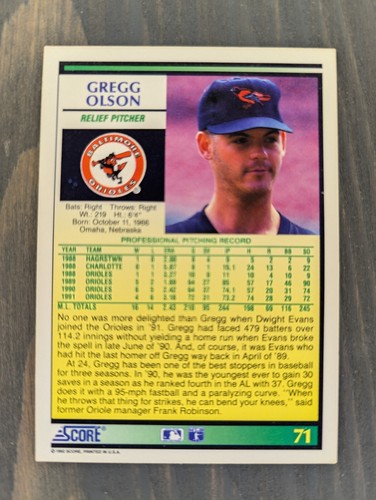 1992 Score Baseball Cards - Mix & Match cards to save up to 40% off! - Picture 2 of 89
